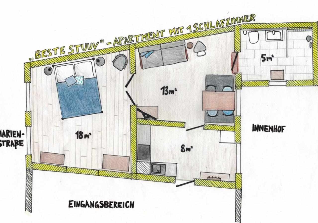 Das Gelbe Haus - Drei Besondere Ferienwohnungen Flensburg Exterior photo